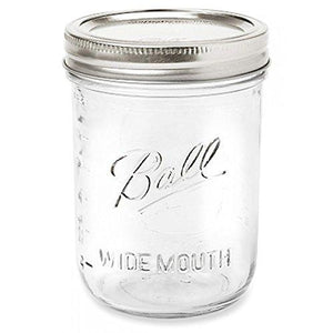 6 Pack Ball Mason Signature Preserving Jars 490ml Wide Mouth With Recipe Insert - 2tech ltd
