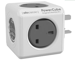Allocacoc Powercube Original Monitor 4-way Wall Socket Adapter & Cost Calculator - 2tech ltd