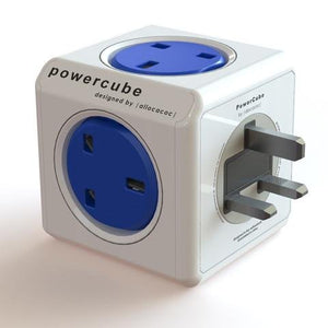 Allocacoc PowerCube Original USB 4 WAY + 2USB Wall Socket Adapter (Cobalt Blue) - 2tech ltd