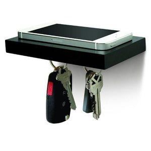 PLANK Wooden Floating Shelf with a Magnetic Underside for Mobile & Keys Storage - 2tech ltd