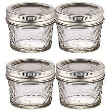 4 Pack Ball Mason Quilted Design Preserving Jars 135ml Regular Mouth With Recipe Insert - 2tech ltd