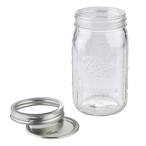 4 Pack Ball Mason Signature Preserving Jars 945ml Wide Mouth With Recipe Insert - 2tech ltd