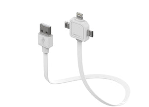 Allocacoc 3in1 USB Cable - Micro USB / Mini USB / Apple Lightning - 2tech ltd