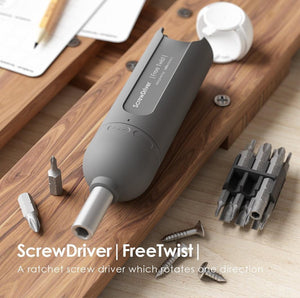 Allocacoc ScrewDriver FreeTwist - 19 in 1 ratchet multi-bit screwdriver - 2tech ltd