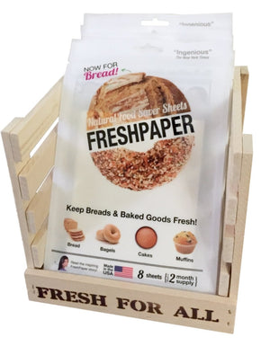 FreshPaper for Preserving Bread, Pastries, Cakes and Biscuits - Pack of 8 Sheets - 2tech ltd