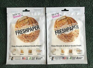 FreshPaper for Preserving Bread, Pastries, Cakes and Biscuits - Pack of 8 Sheets - 2tech ltd