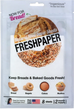 FreshPaper for Preserving Bread, Pastries, Cakes and Biscuits - Pack of 8 Sheets - 2tech ltd